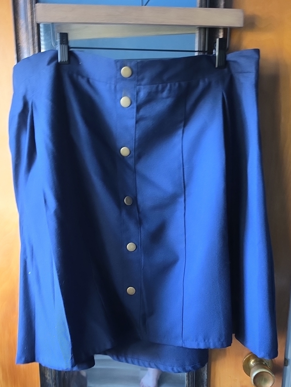 torrid Royal Blue Button-Front A-Line Skirt